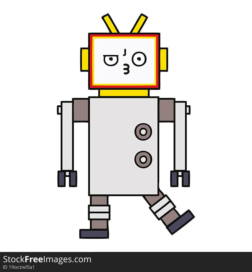 cute cartoon of a robot. cute cartoon of a robot