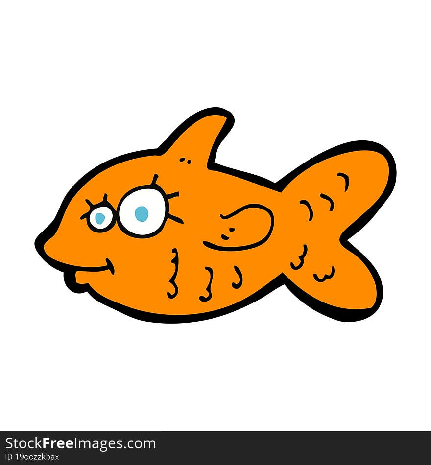 Cartoon Happy Goldfish