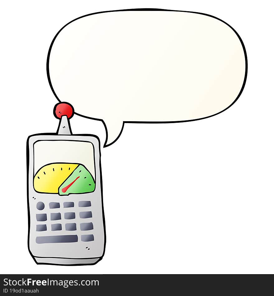 cartoon science equipment and speech bubble in smooth gradient style