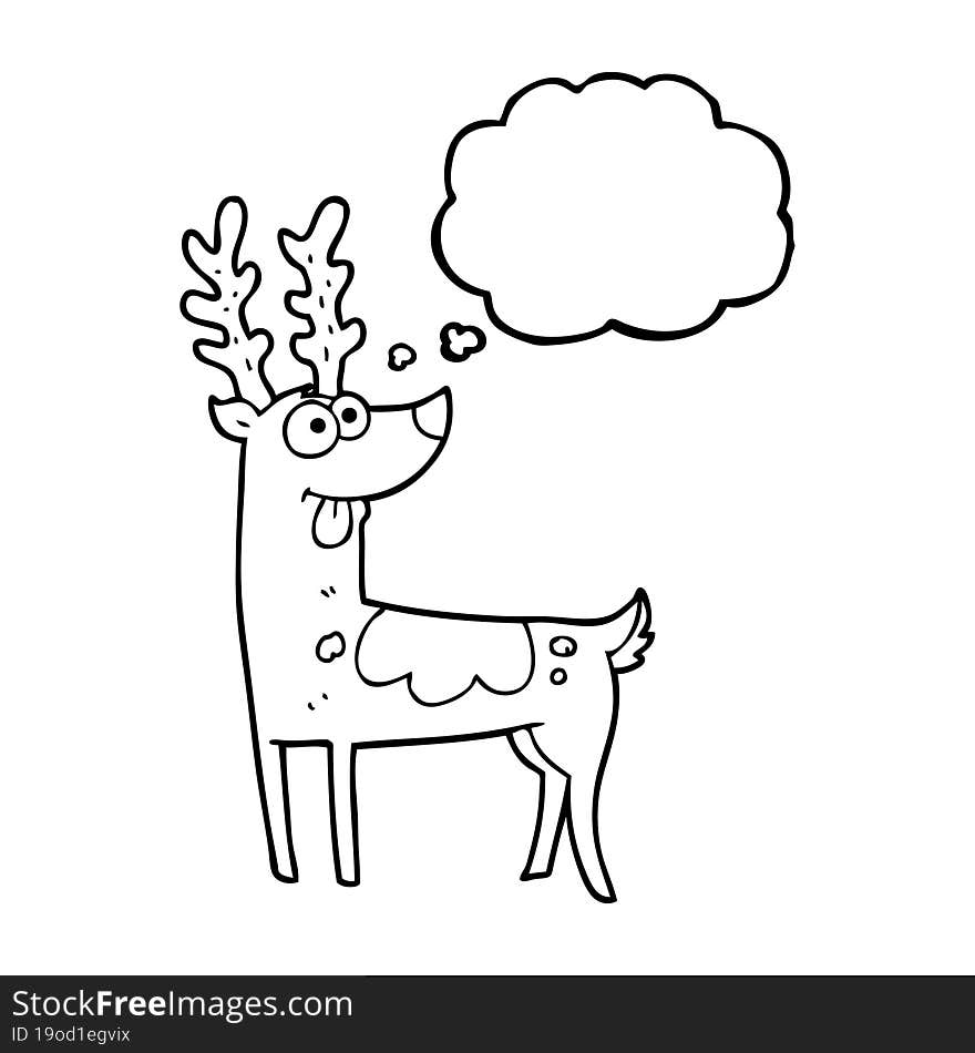 thought bubble cartoon reindeer