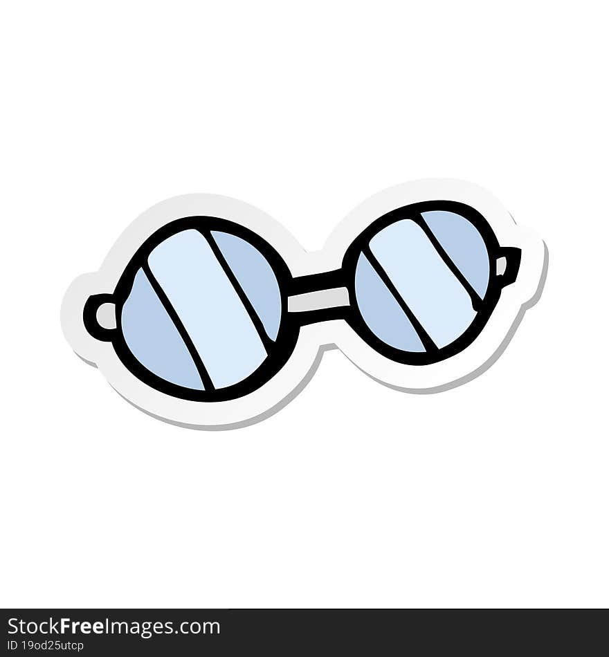 sticker of a cartoon glasses