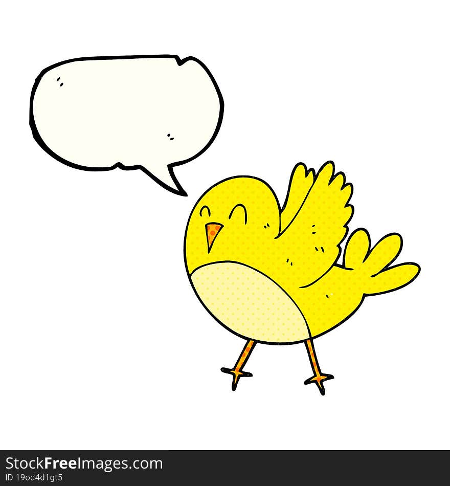 Comic Book Speech Bubble Cartoon Bird