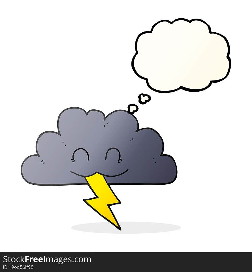 thought bubble cartoon storm cloud