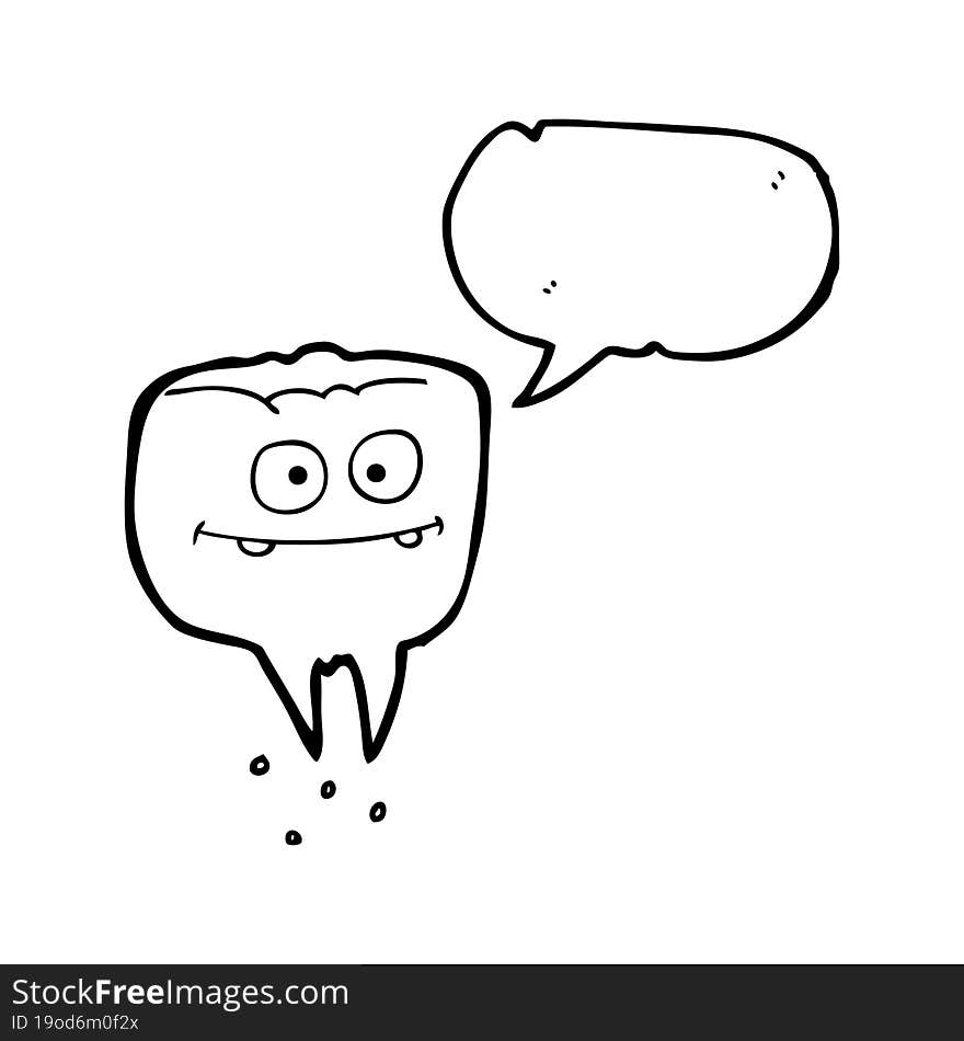 Speech Bubble Cartoon Tooth