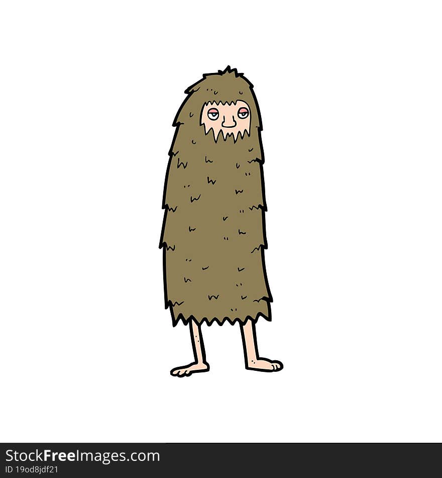 Cartoon Hairy Monster Man