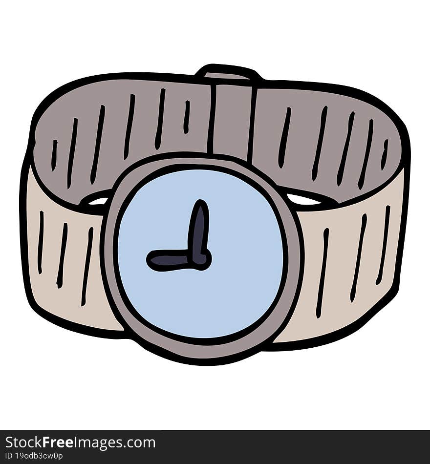 cartoon doodle wrist watch