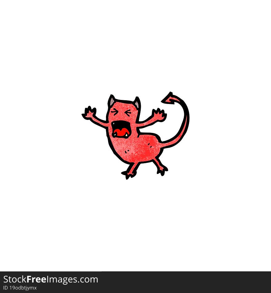 cartoon little devil