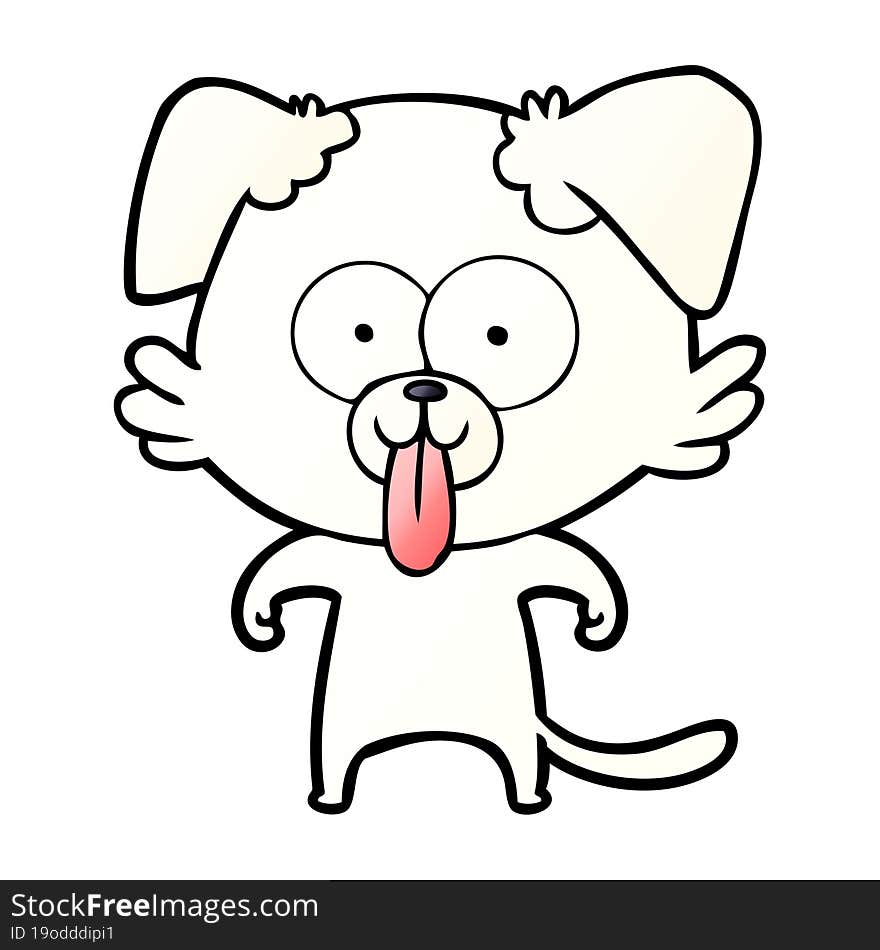 cartoon dog with tongue sticking out. cartoon dog with tongue sticking out