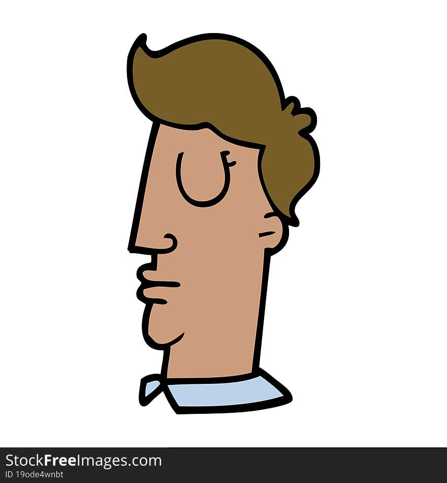 cartoon doodle human head