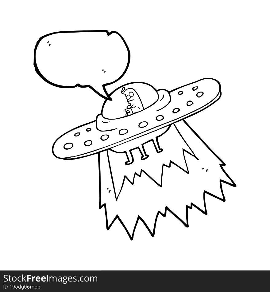 speech bubble cartoon ufo