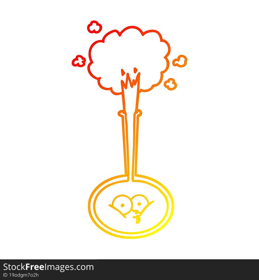 warm gradient line drawing cartoon science experiment