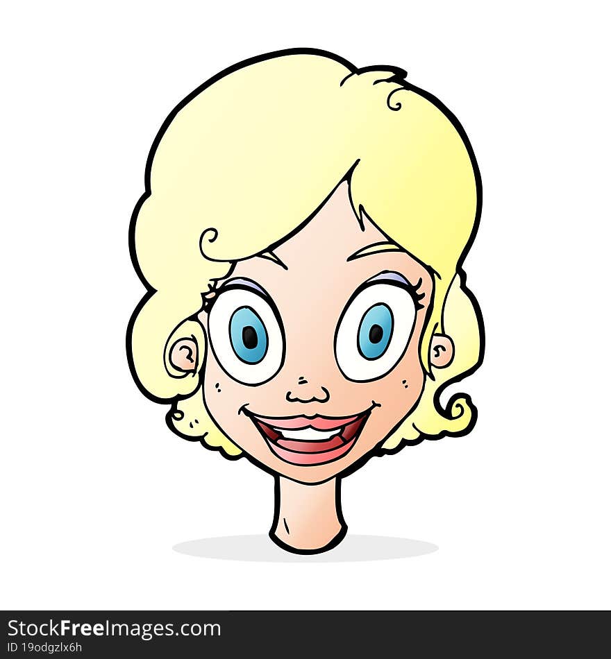 cartoonhappy woman