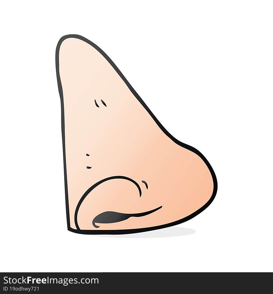 freehand drawn cartoon human nose