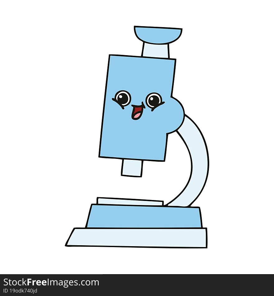 cute cartoon microscope