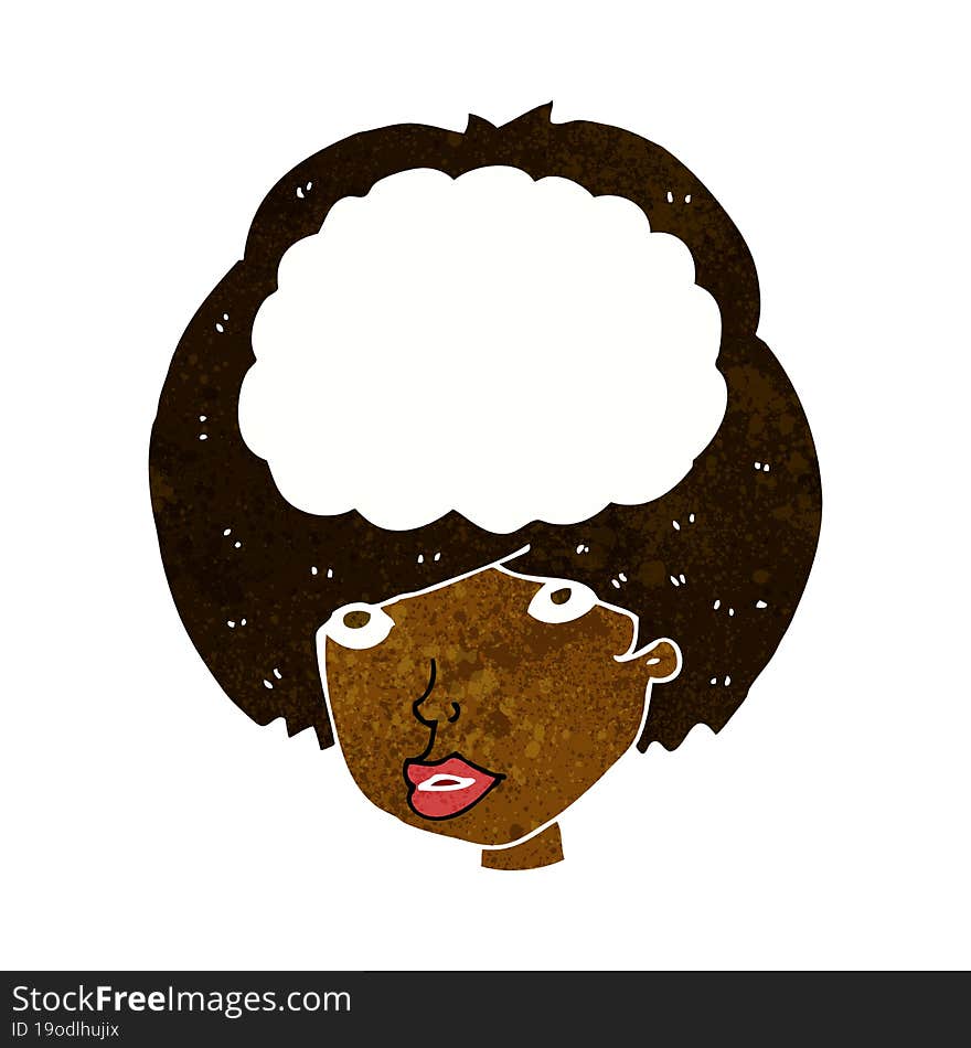 Cartoon Empty Headed Woman