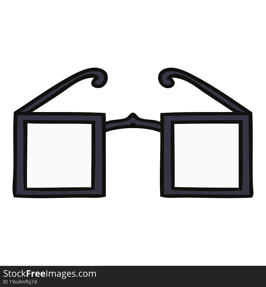 cute cartoon square glasses