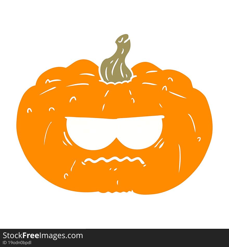 flat color style cartoon pumpkin