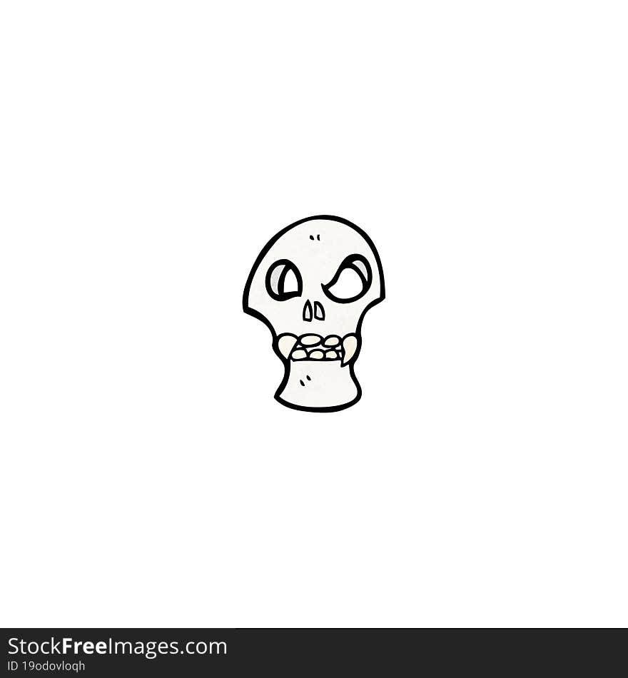 spooky skull symbol cartoon