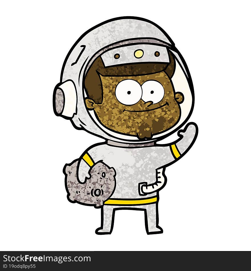 happy astronaut cartoon. happy astronaut cartoon