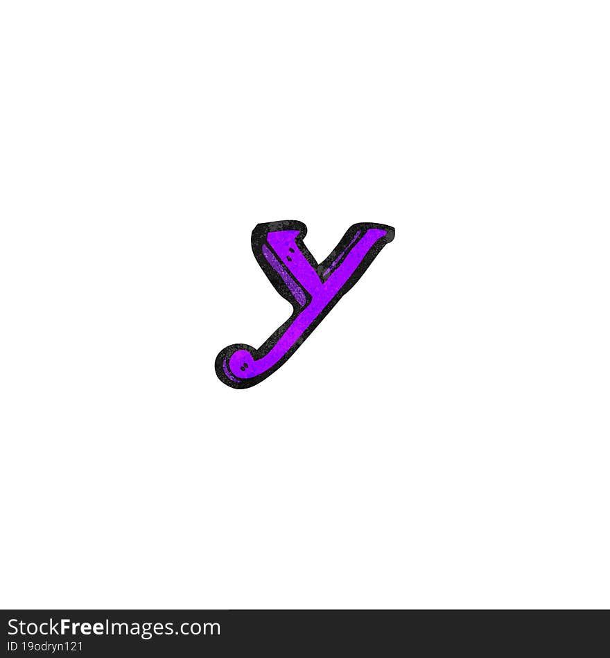 Cartoon Letter Y