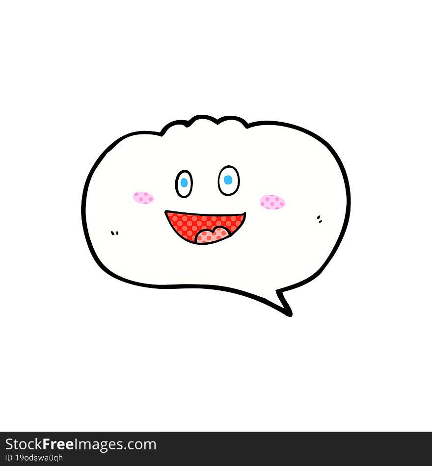 cute cartoon speech balloon