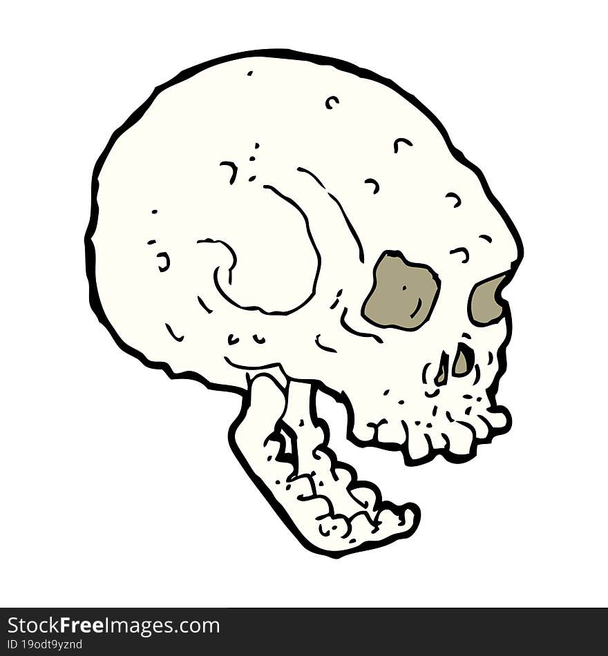 cartoon spooky skull