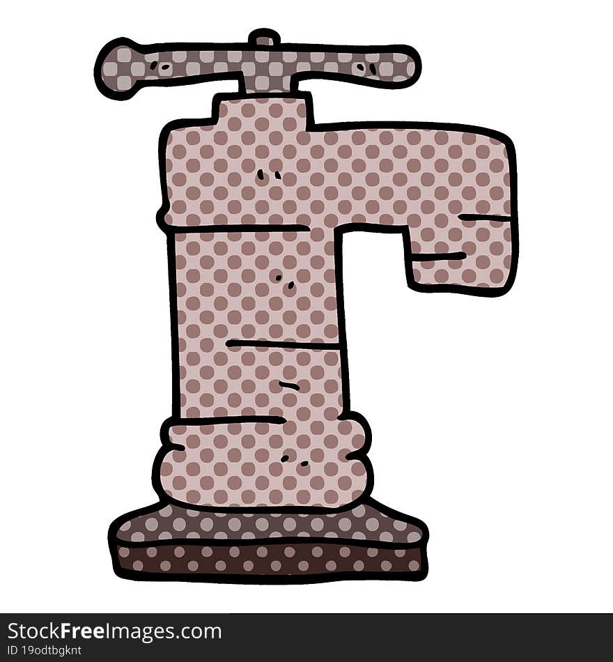 cartoon doodle faucet