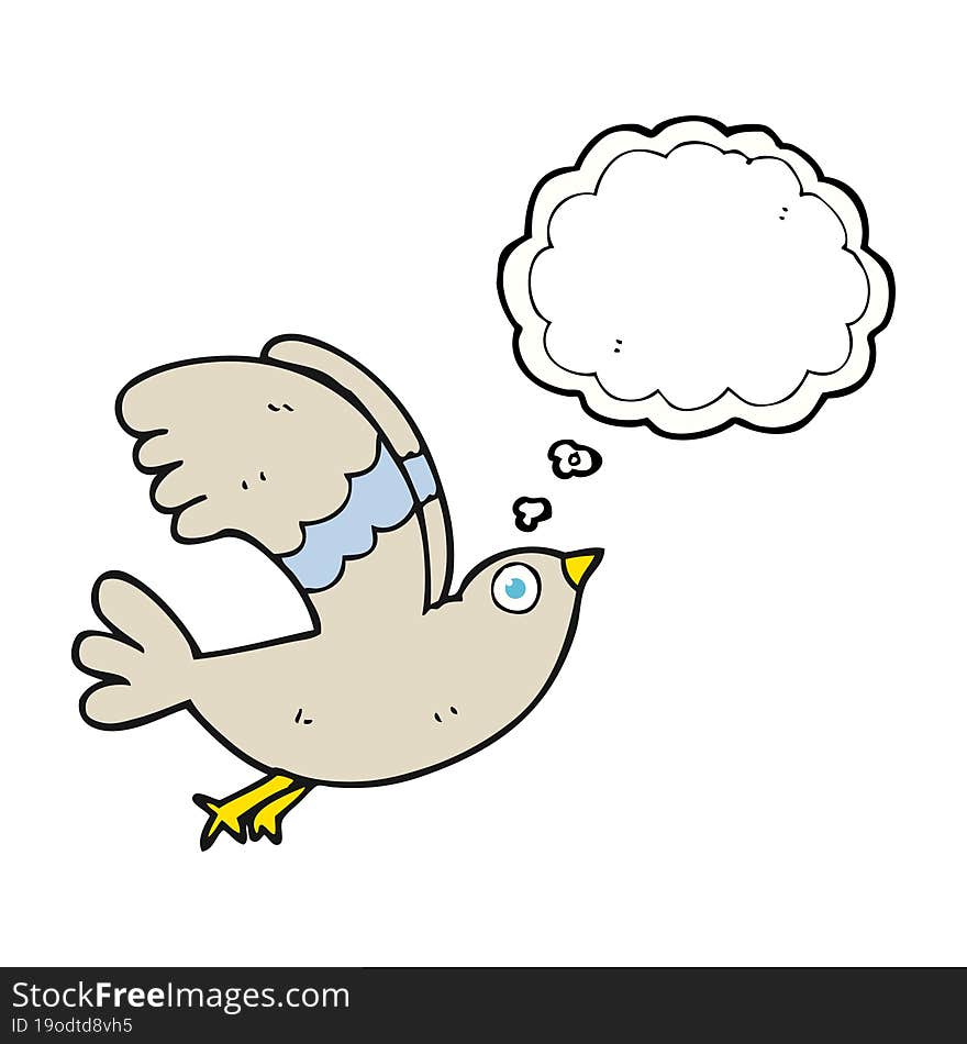 Thought Bubble Cartoon Bird