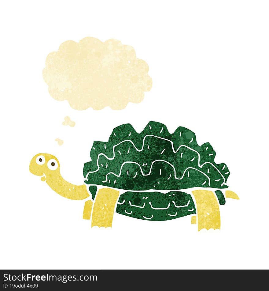 Cartoon Tortoise With Thought Bubble