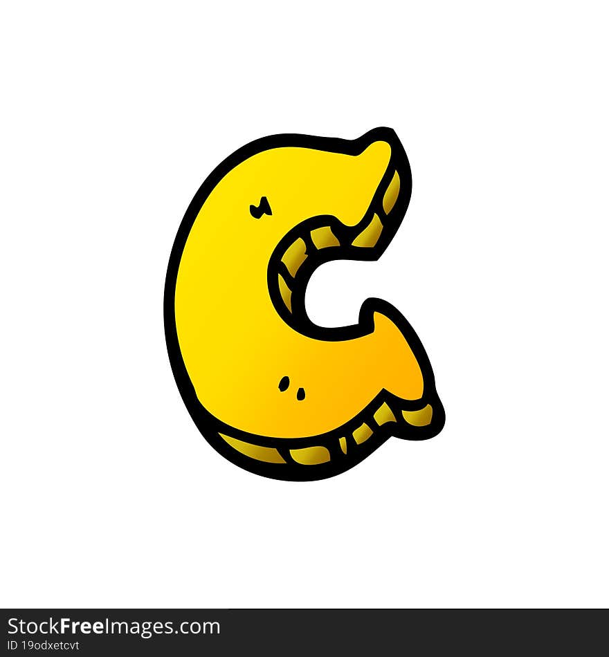 cartoon doodle letter c