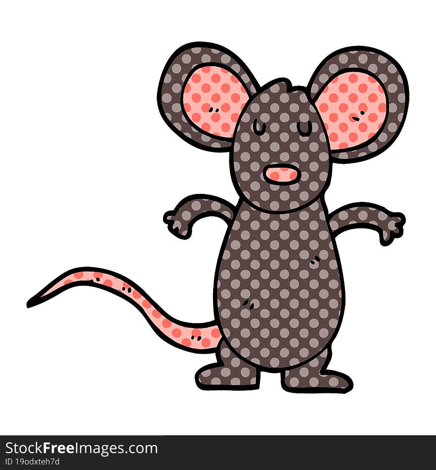 cartoon doodle mouse rat