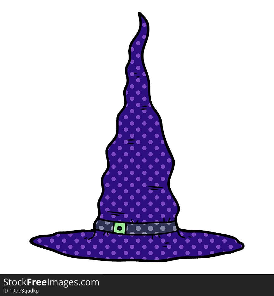 cartoon witchs hat. cartoon witchs hat