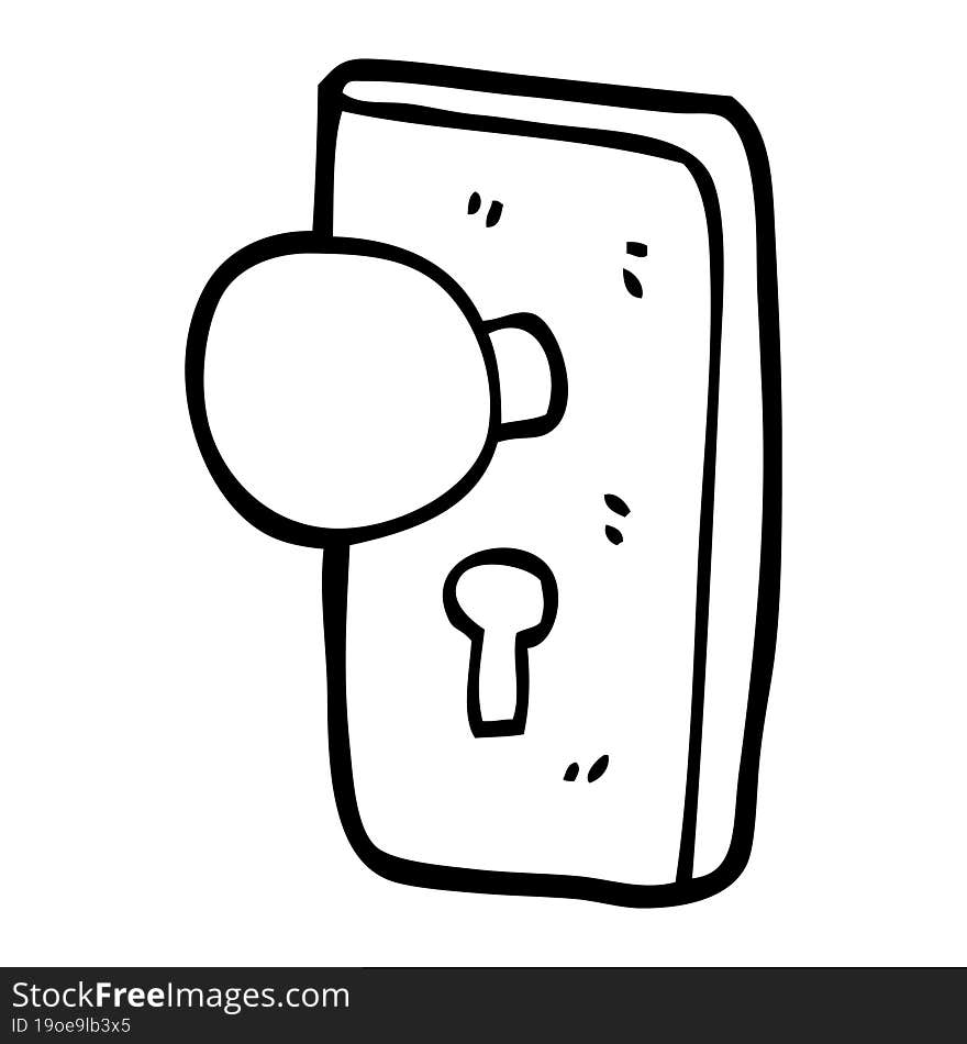 line drawing cartoon key hole