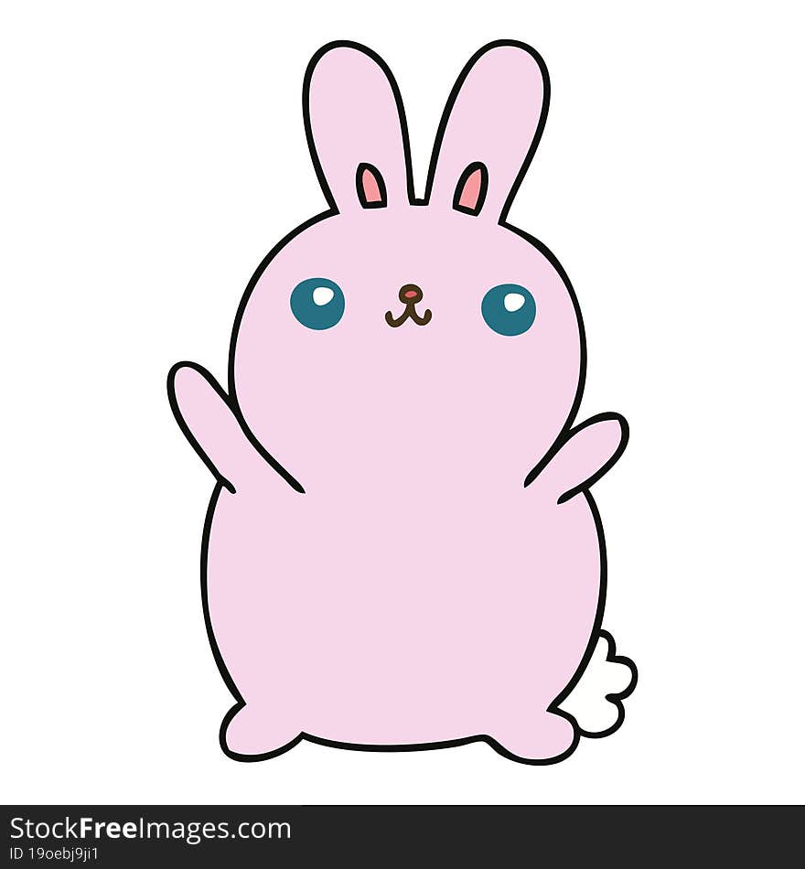 hand drawn quirky cartoon rabbit. hand drawn quirky cartoon rabbit