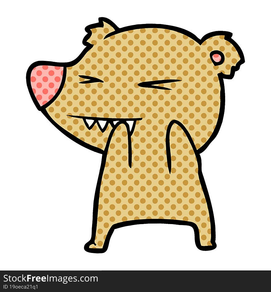 angry bear cartoon. angry bear cartoon