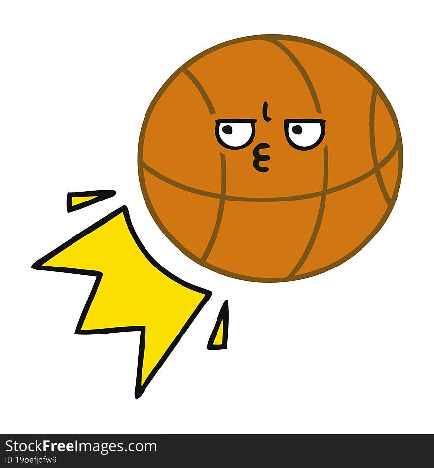 cute cartoon basketball