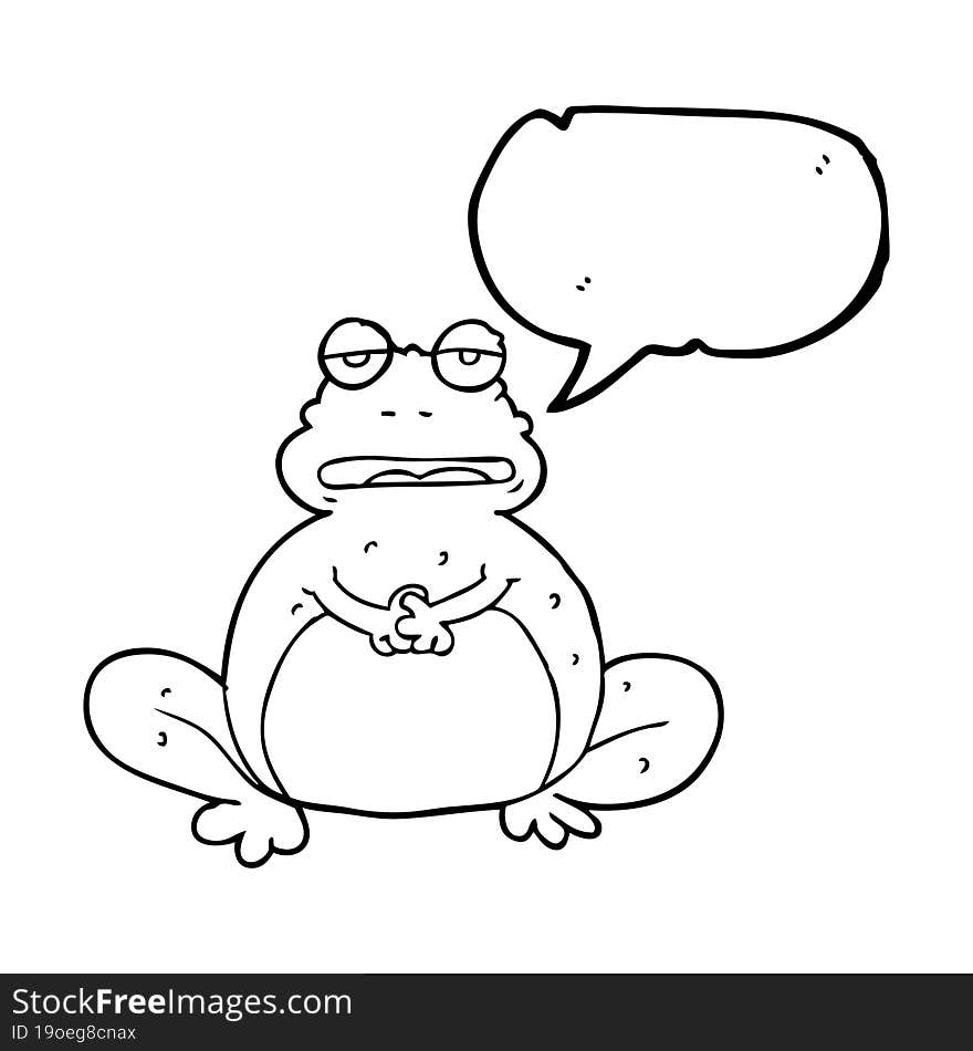 speech bubble cartoon frog