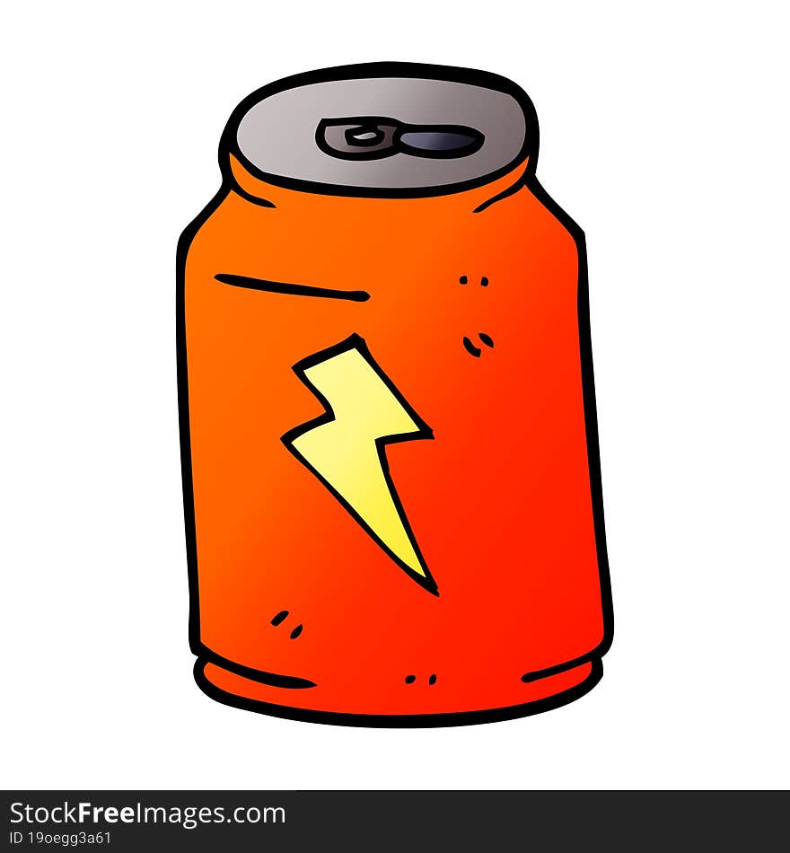 cartoon doodle energy drink