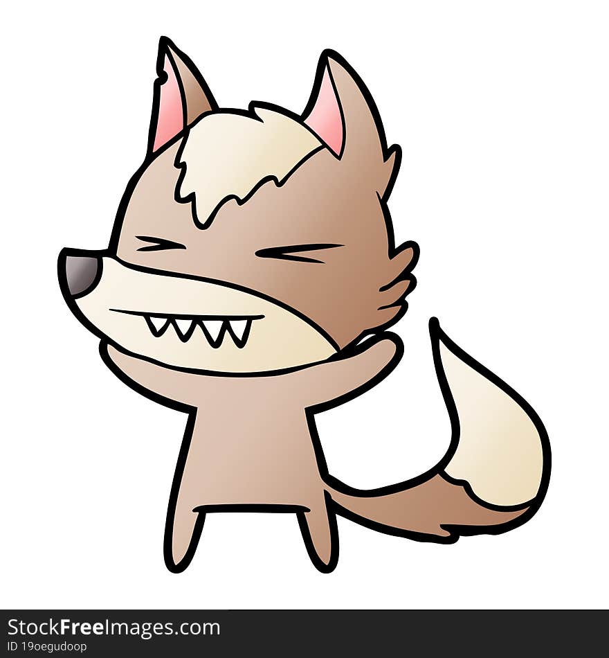 angry wolf cartoon. angry wolf cartoon