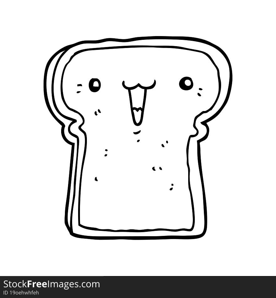 cute cartoon toast