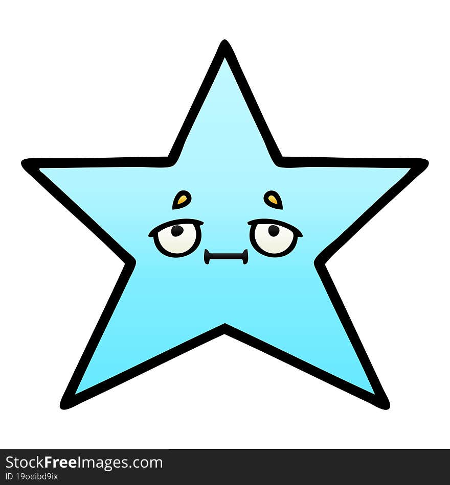 gradient shaded cartoon star fish