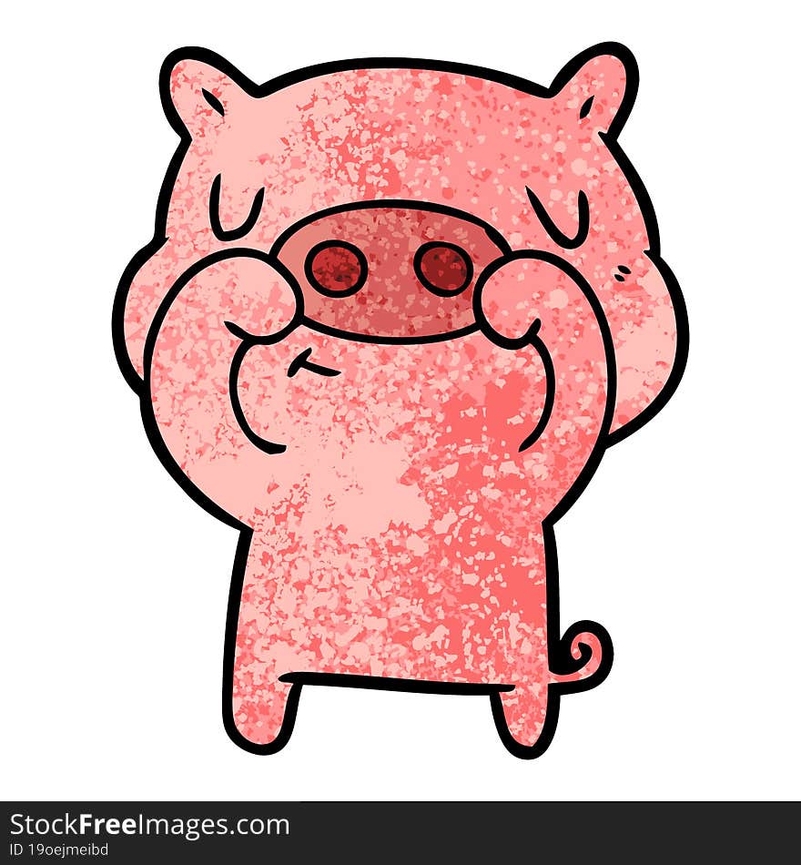 cartoon content pig. cartoon content pig