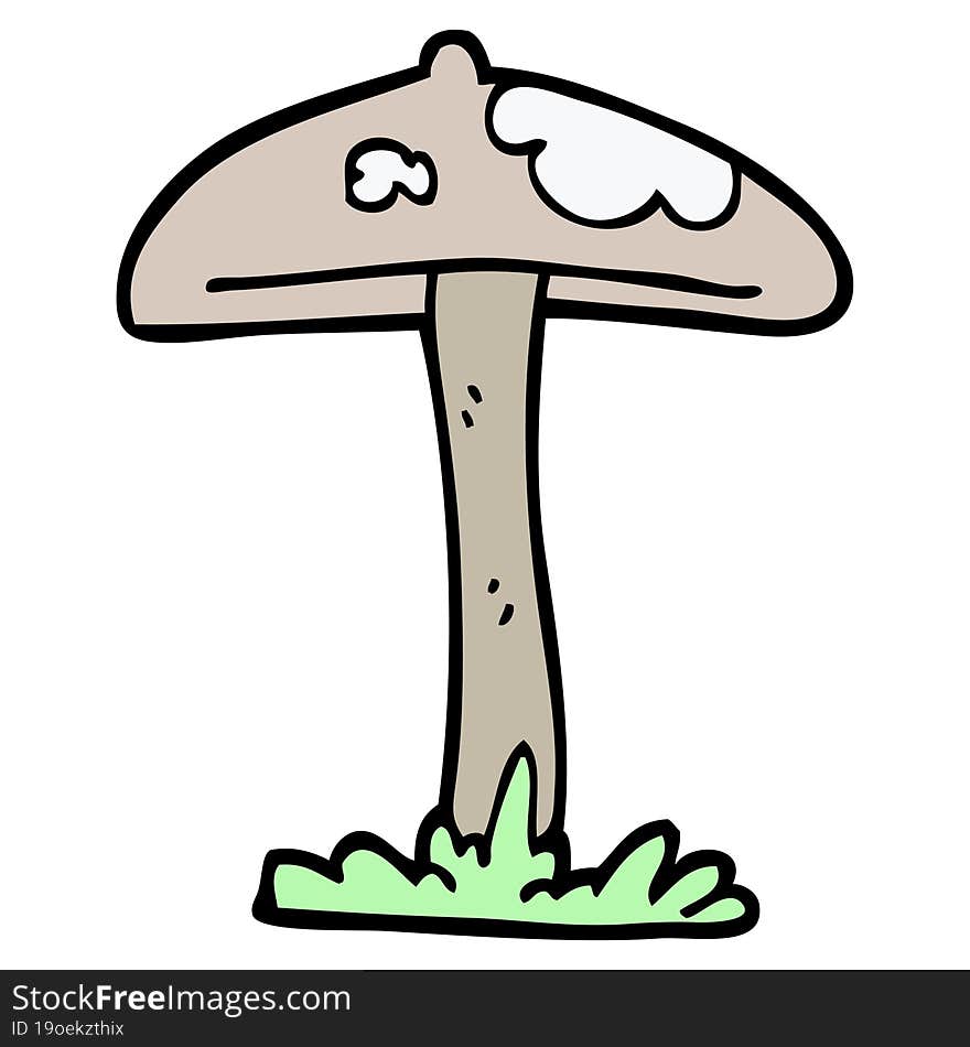 cartoon doodle mushroom