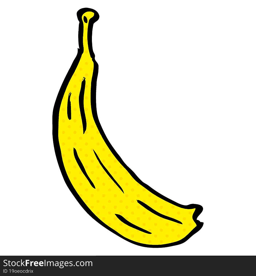 Cartoon Doodle Yellow Banana