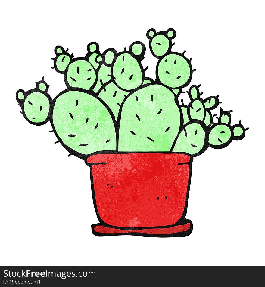 textured cartoon cactus