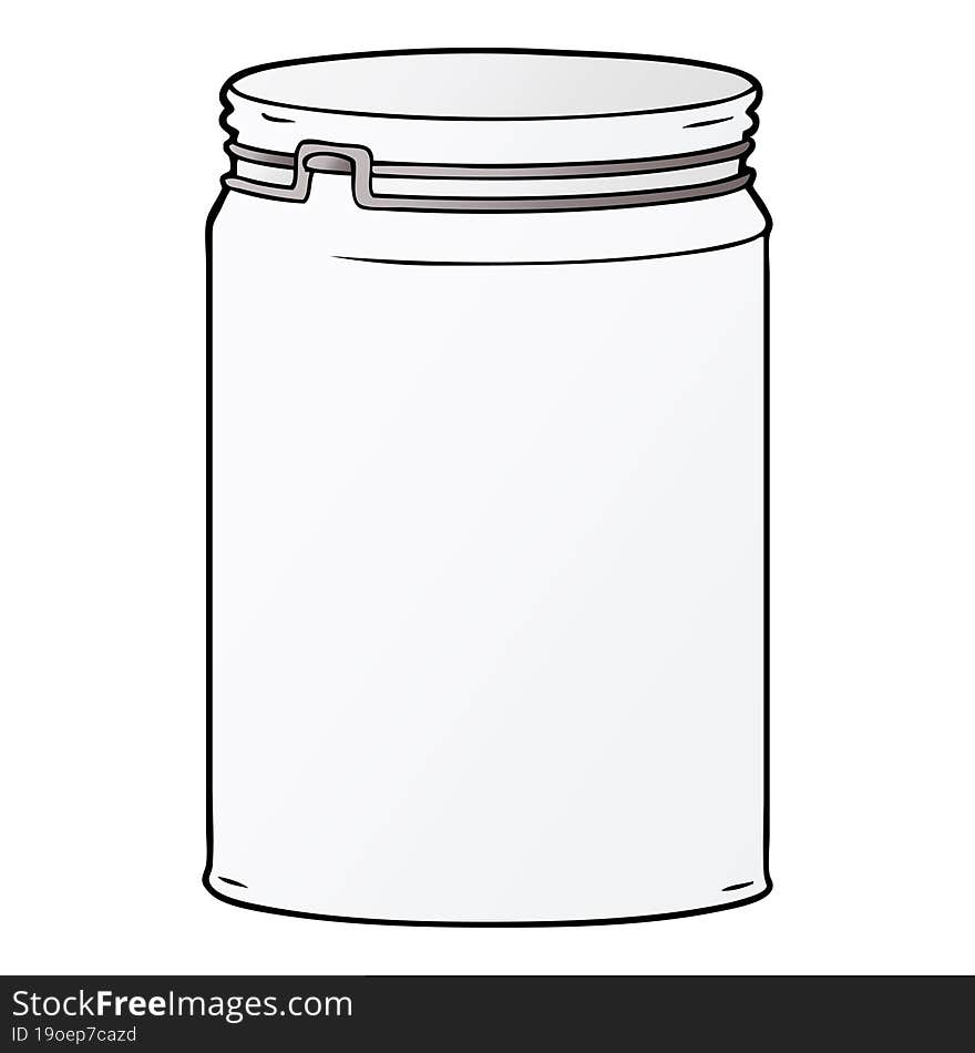 cartoon empty glass jar. cartoon empty glass jar