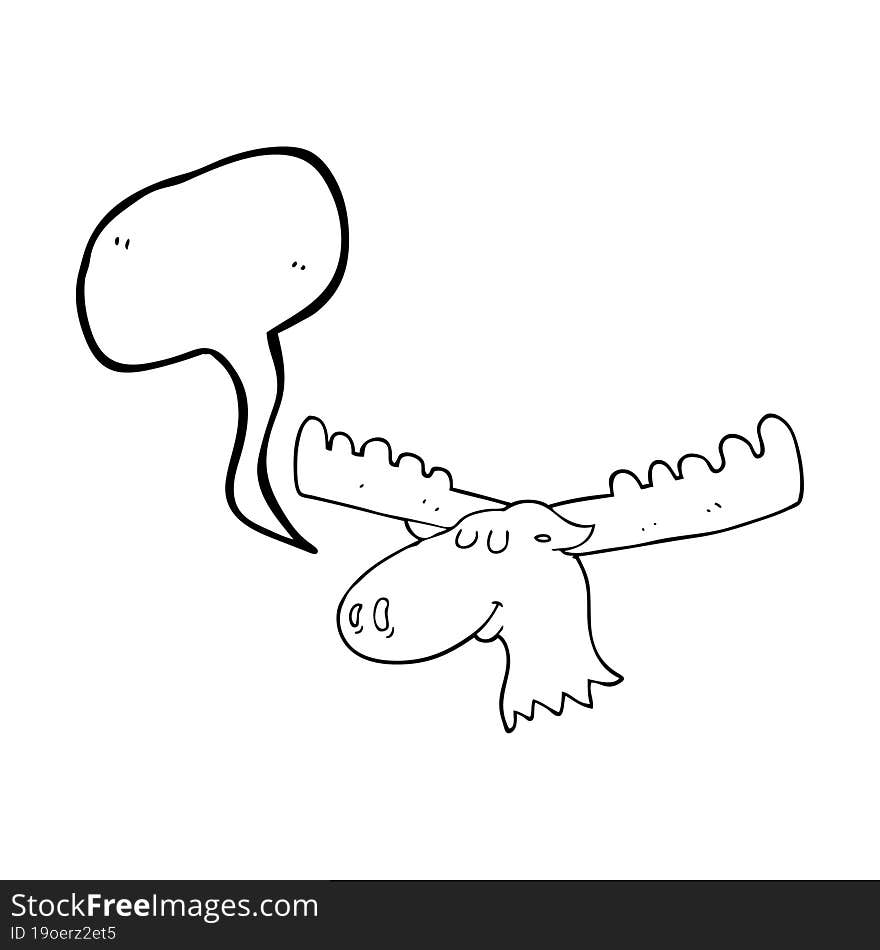 speech bubble cartoon moose