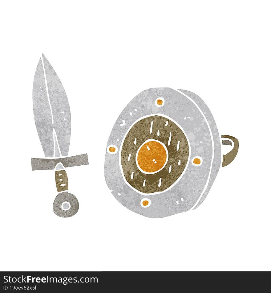 Cartoon Sword And Shield