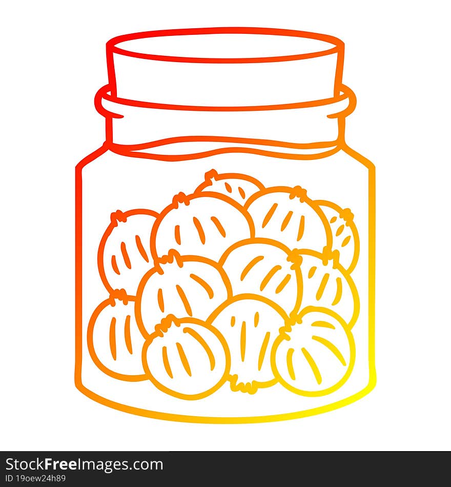 warm gradient line drawing cartoon pickled onions