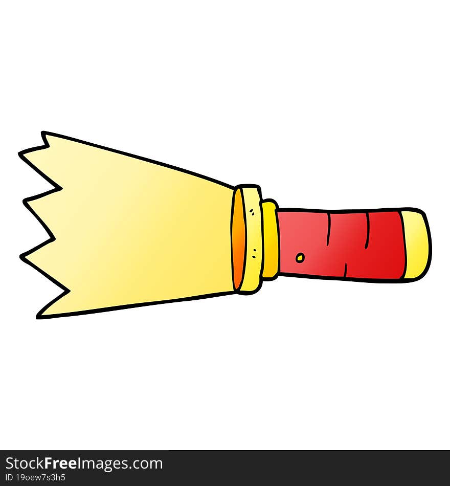 Cartoon Doodle Lit Torch